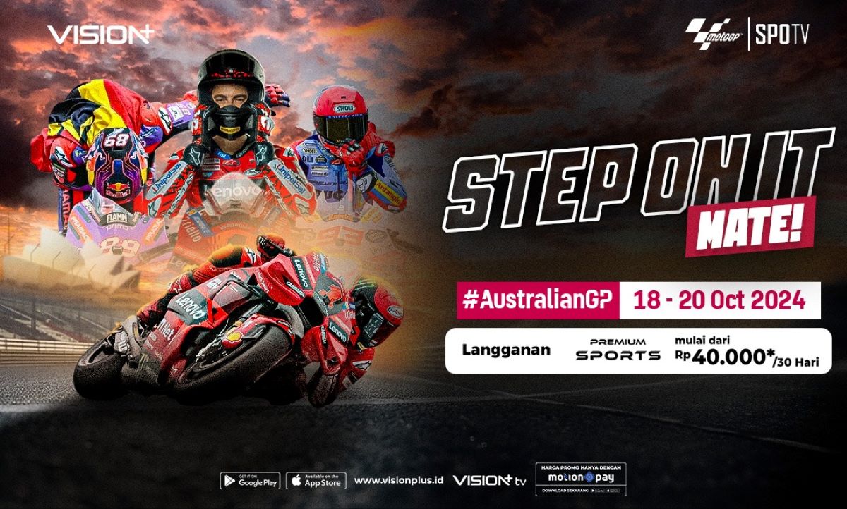 TOP PAY Jadwal dan Link Live Streaming MotoGP Australia 2024 di Vision+, Persaingan Ketat Francesco Bagnaia vs Jorge Martin!