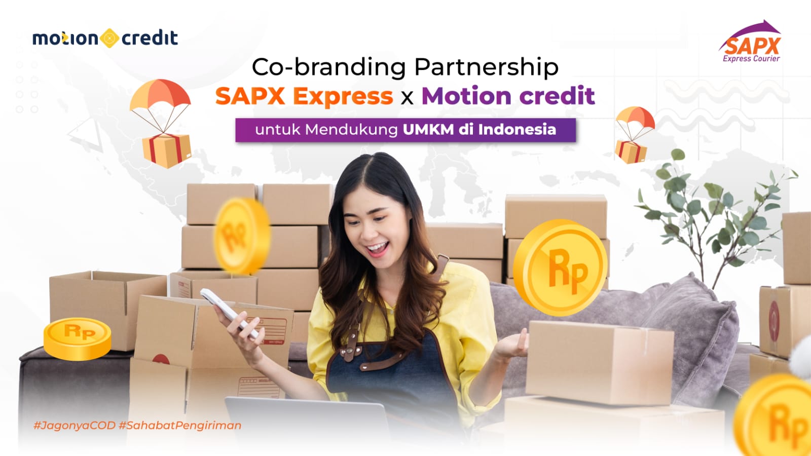 INDO PAY MotionCredit dan SAPX Express Jalin Kerja Sama Strategis Dukung UMKM di Indonesia