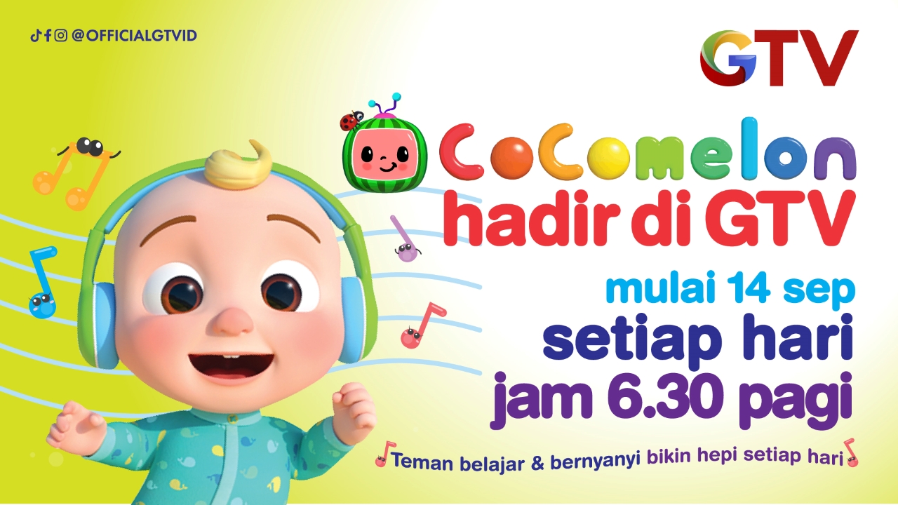 TOP INDO Serial Animasi Cocomelon Tayang di GTV, Teman Bermain si Kecil di Pagi Hari