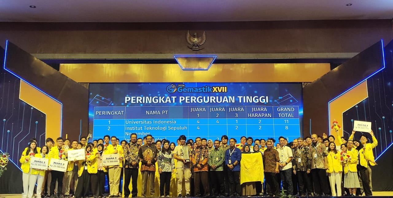 TOP INDO UI Sabet Juara Umum Gemastik 2024