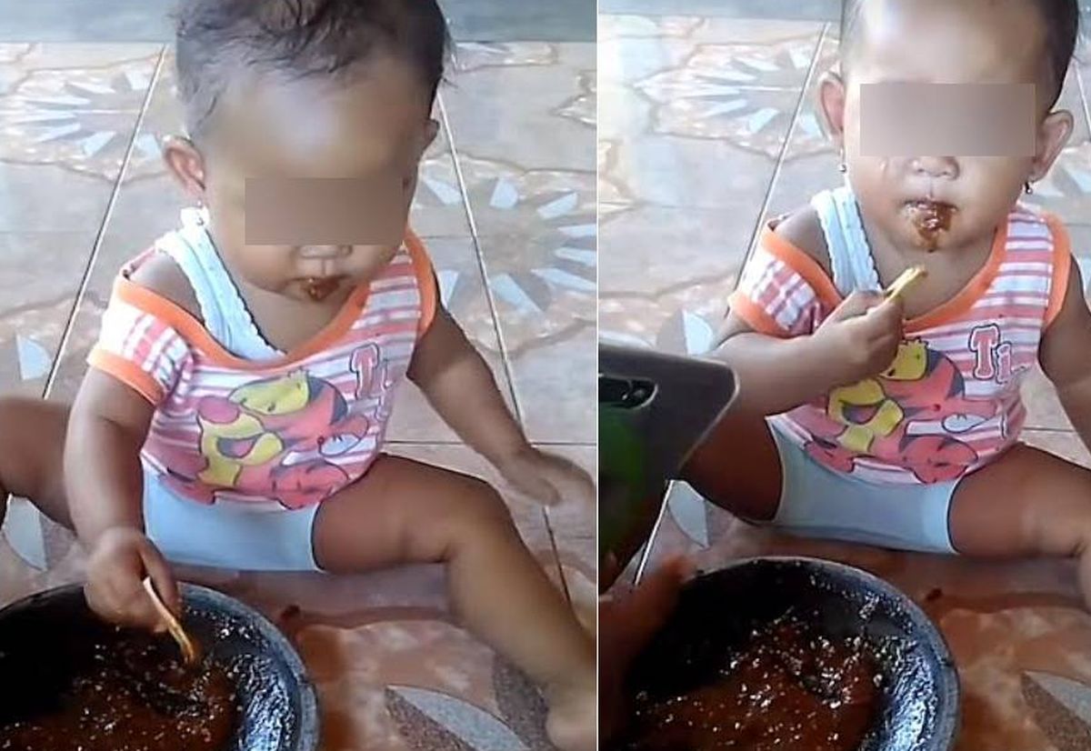 TOP INDO Viral Balita Makan Sambal Rujak sampai Nangis, Netizen Auto Geram