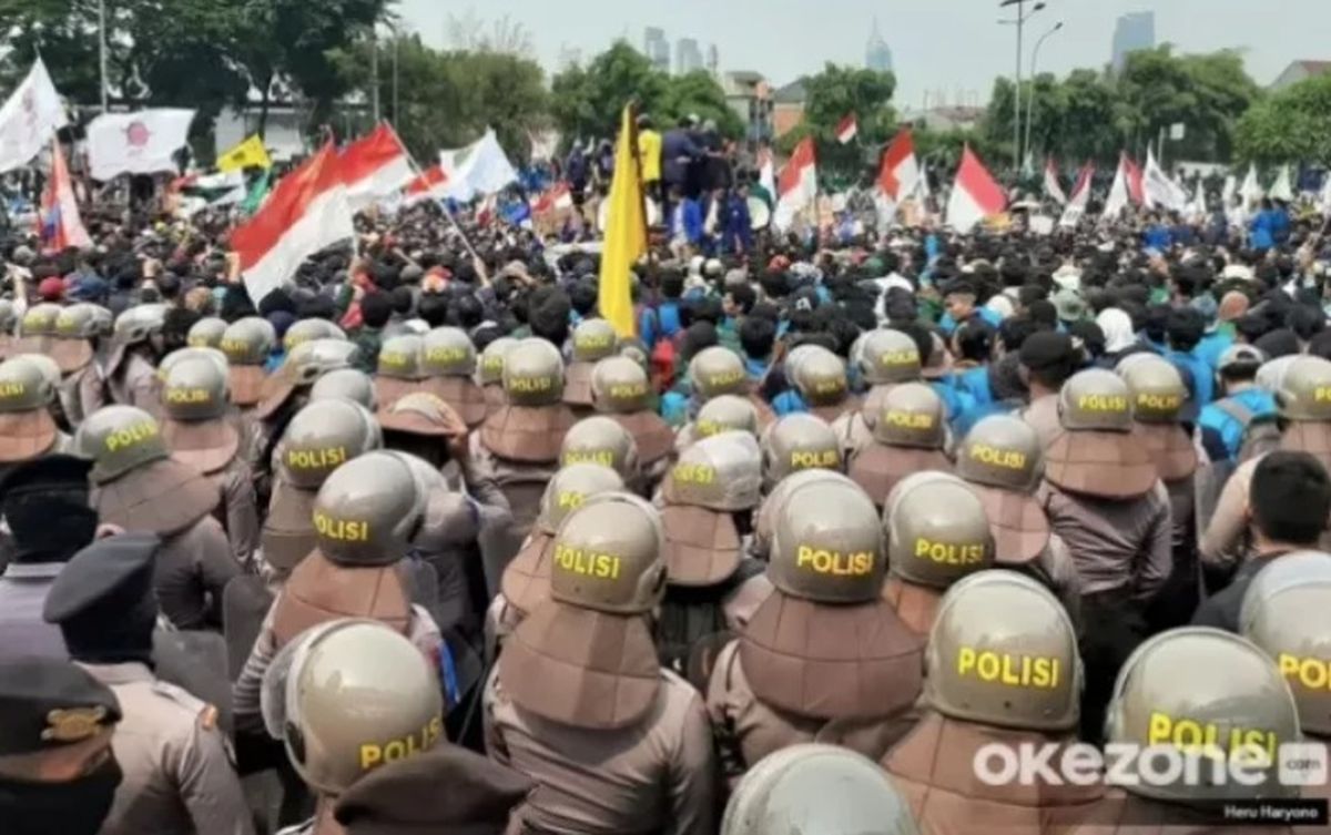 1.758 Personil Dikerahkan Kawal Demonstrasi di DPR dan Patung Kuda