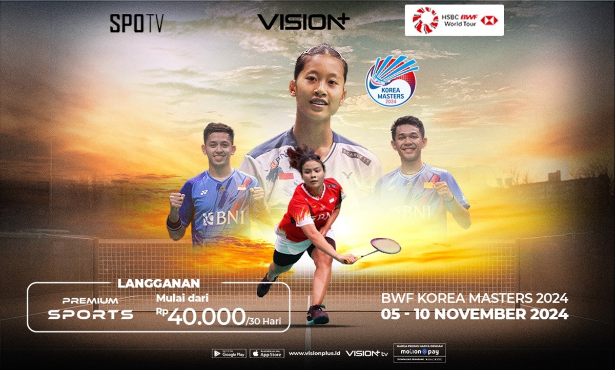 Jadwal dan Link Live Streaming Semifinal Korea Masters 2024 di Vision+: Ada 3 Wakil Indonesia!