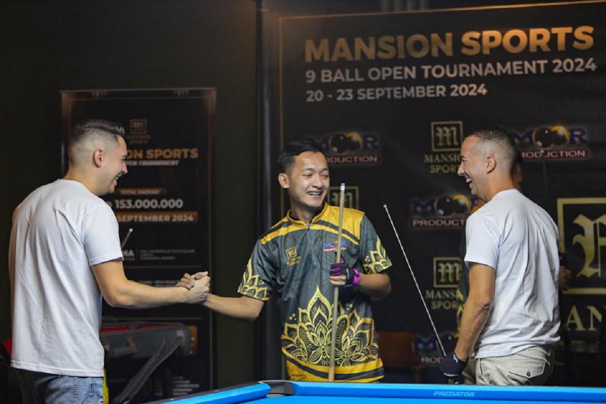 Mansion Sports 9 Ball Tournament 2024: Dihiasi Canda Tawa, Laga Eksibisi Juara Dunia dan Eropa Biliar vs Finalis Berjalan Seru