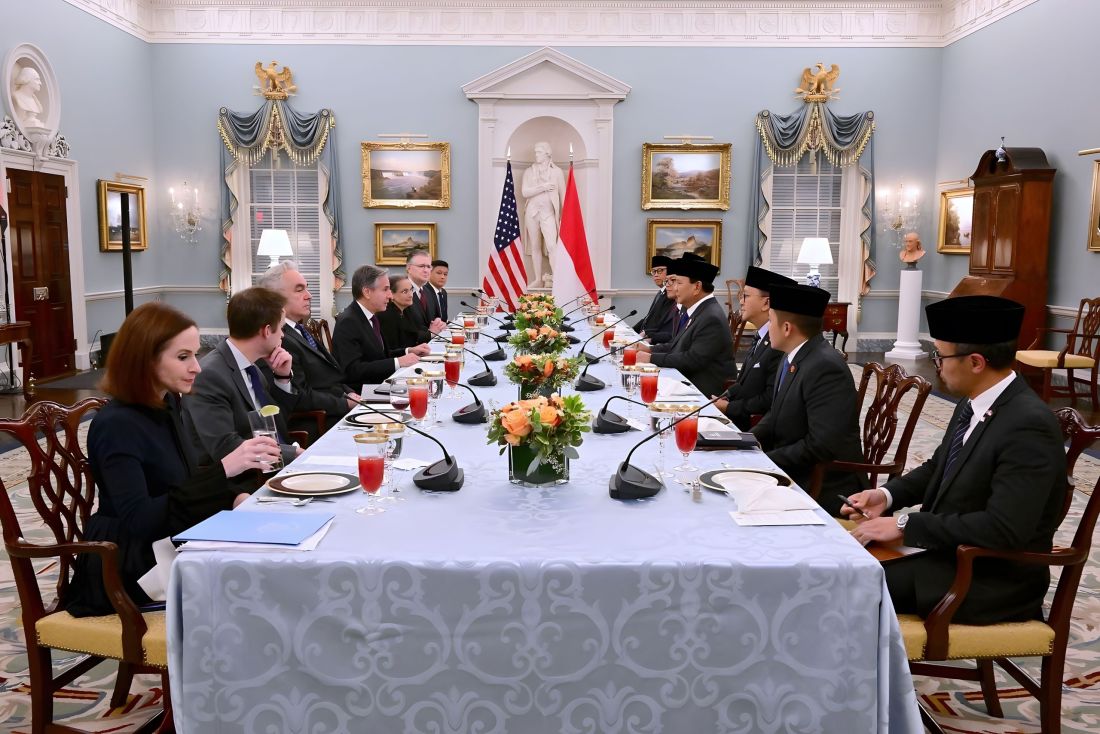 Momen Prabowo Makan Malam Bersama Menlu AS Antony Blinken