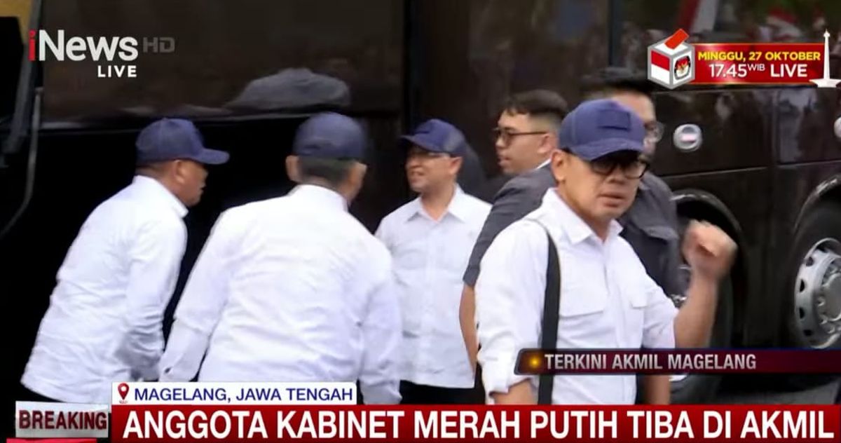 Menteri dan Wamen Kabinet Merah Putih Tiba di Akmil Magelang 