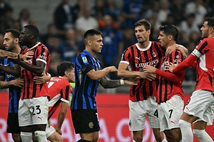 Hasil Inter Milan vs AC Milan di Liga Italia 2024-2025: Rossoneri Menang 2-1 Berkat Gol Telat Matteo Gabbia