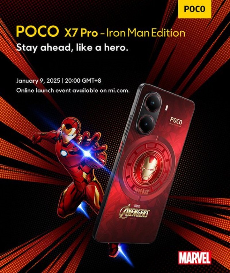 Poco Segera Luncurkan Poco X7 Pro Edisi Khusus Iron Man